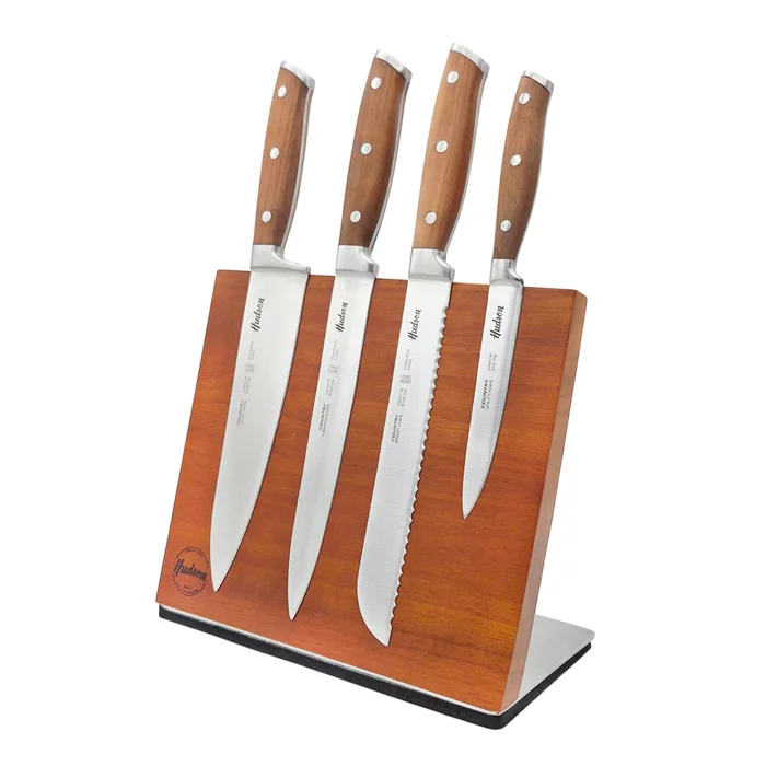 Set de 4 cuchillos Hudson Country con soporte