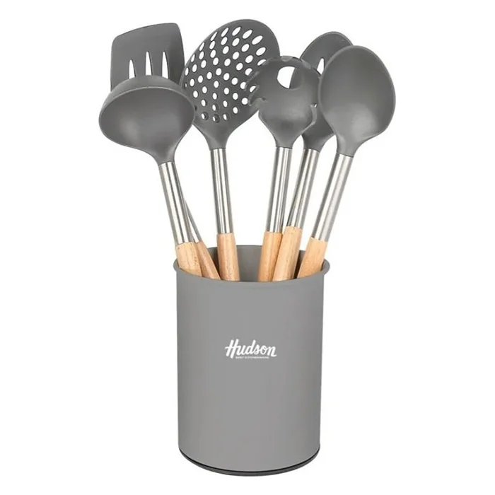 Set de utensilios con mango de madera