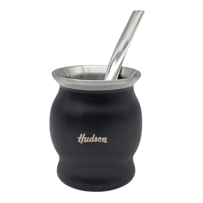 Set de mate y bombilla Hudson Bombé de acero