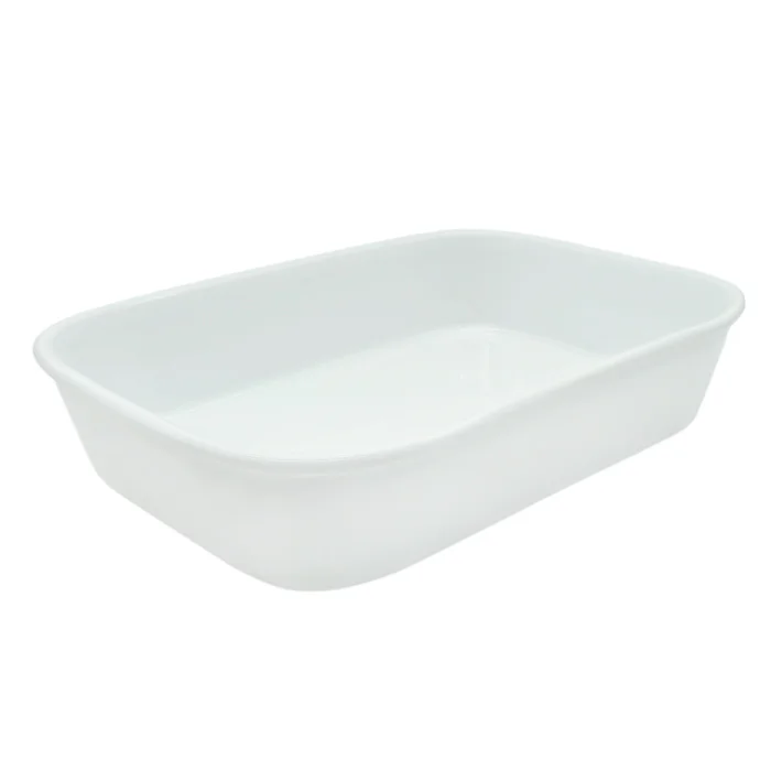 Fuente rectangular profunda Oxford de porcelana