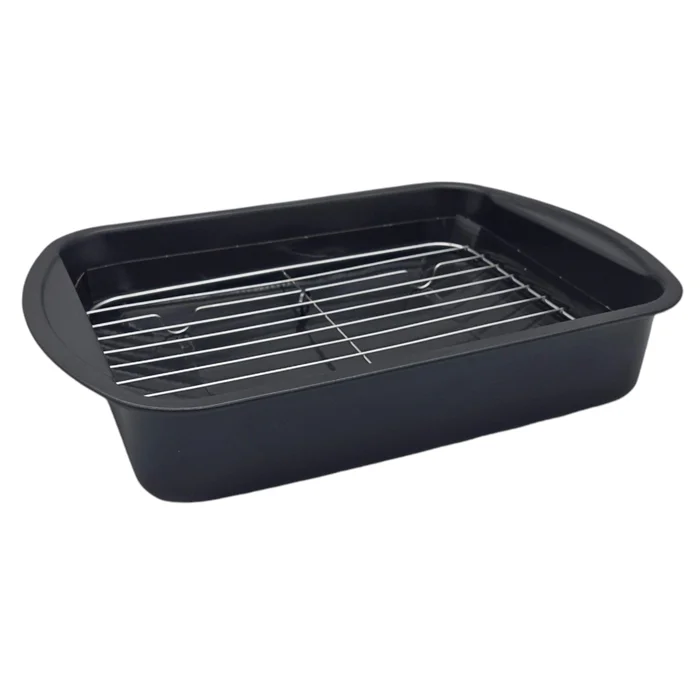 Asadera Hudson de acero carbono con rejilla 40x30 cm