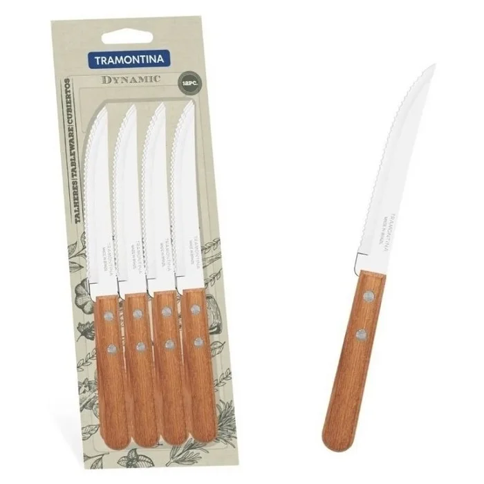Set de 12 cuchillos Dynamic con mango de madera