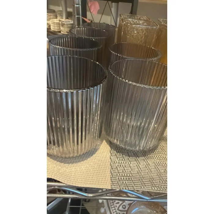 Vaso Corto Line Grey Pack x6