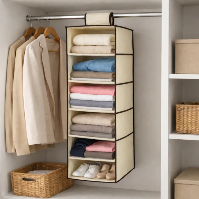 Estante multiuso Rack metálico organizador Ideal para aprovechar espacio de guardado en el placard