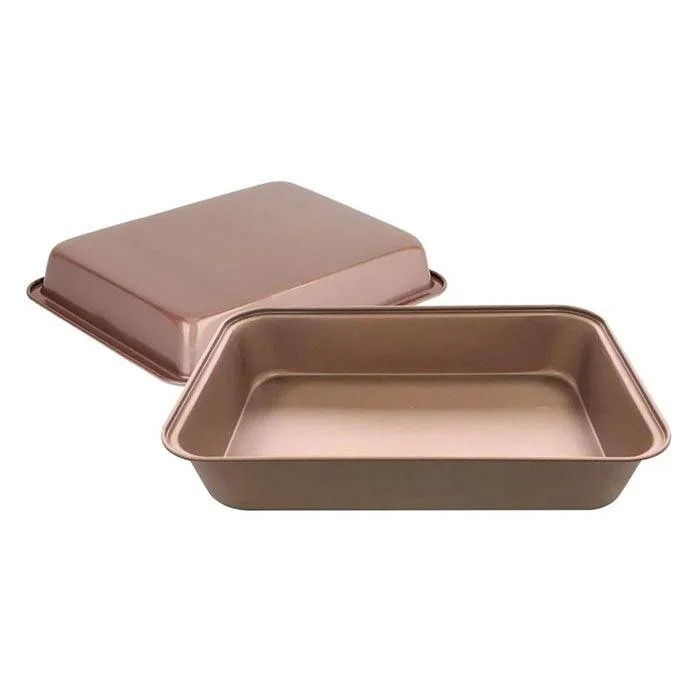 Asadera cuadrada Hudson antiadherente cobre