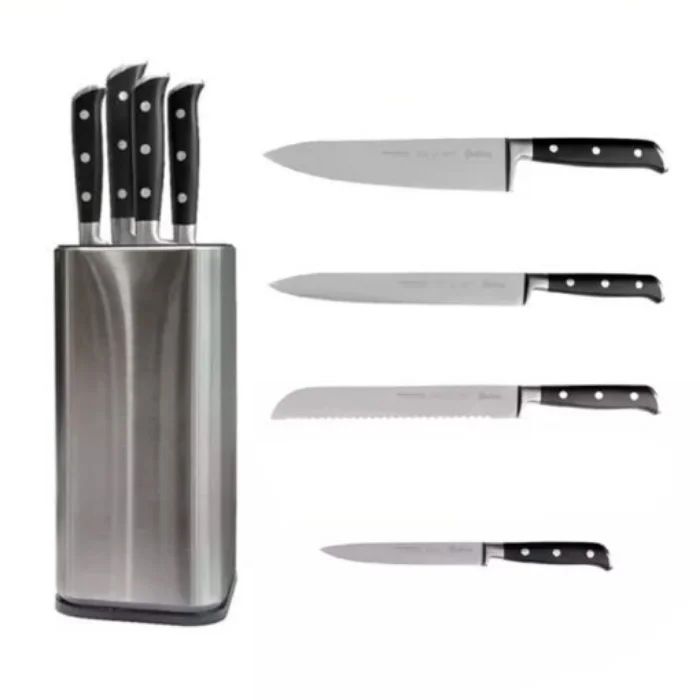 SET 4 CUCHILLOS AC.INOX.C/REMACHES HOLDER HUDSON