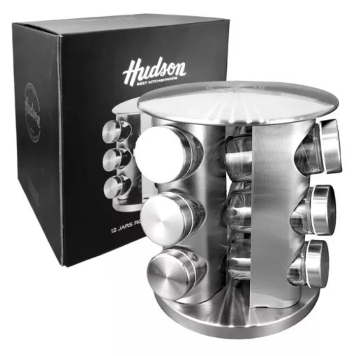 ESPECIERO VID.X12 GIRATORIO T/AC.INOX HUDSON