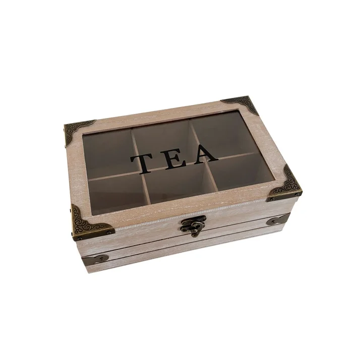 Caja porta saquitos de té con traba