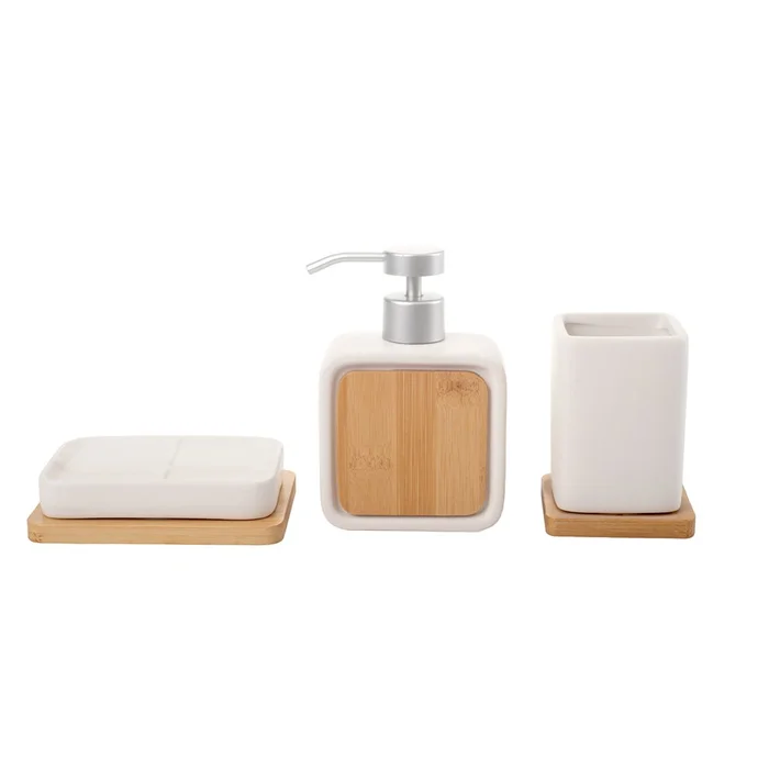Set de baño de cerámica 3 piezas